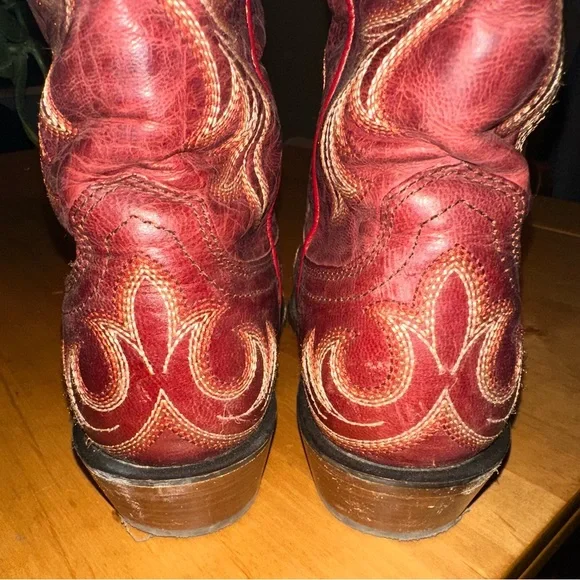 Ariat Hazen Western Boots Red 9B - Picture 5 of 9